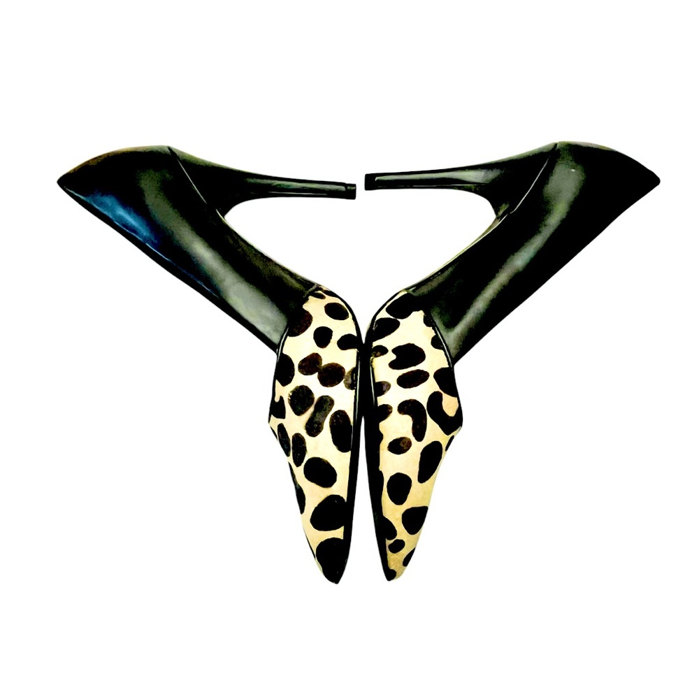 Guess Leopard Calf-Hair Stiletto Heels | Pointed Toe | Statement Animal Print